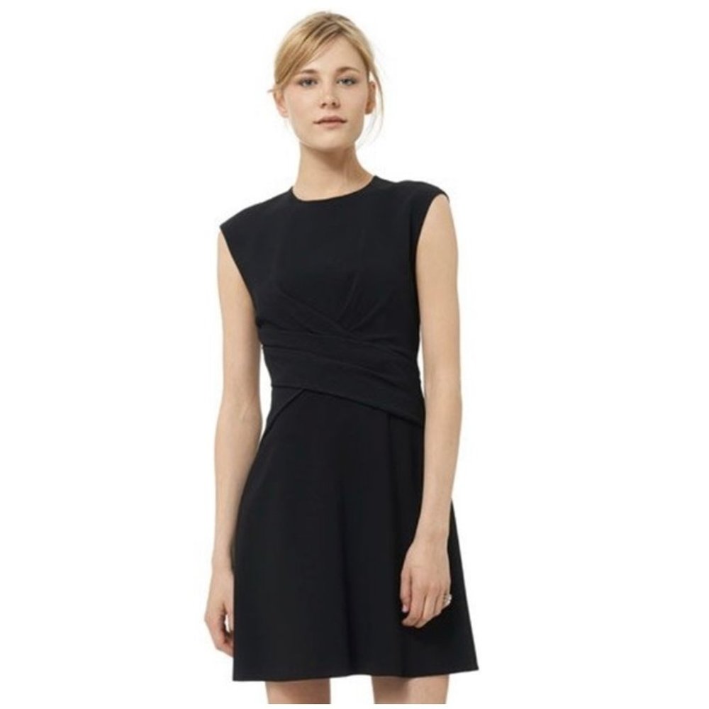 Rebecca Taylor Black Sleeveless Fit-and-Flare Dress